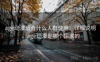 age动漫适合什么人群使用：详细说明，age动漫是哪个国家的
