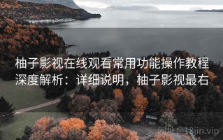 柚子影视在线观看常用功能操作教程深度解析：详细说明，柚子影视最右