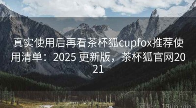 真实使用后再看茶杯狐cupfox推荐使用清单：2025 更新版，茶杯狐官网2021