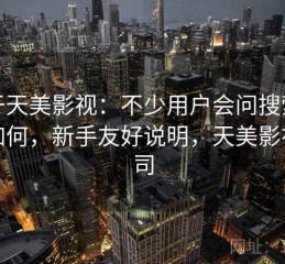关于天美影视：不少用户会问搜索效率如何，新手友好说明，天美影视公司