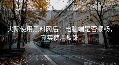 实际使用黑料网后：电脑端是否顺畅，真实使用反馈