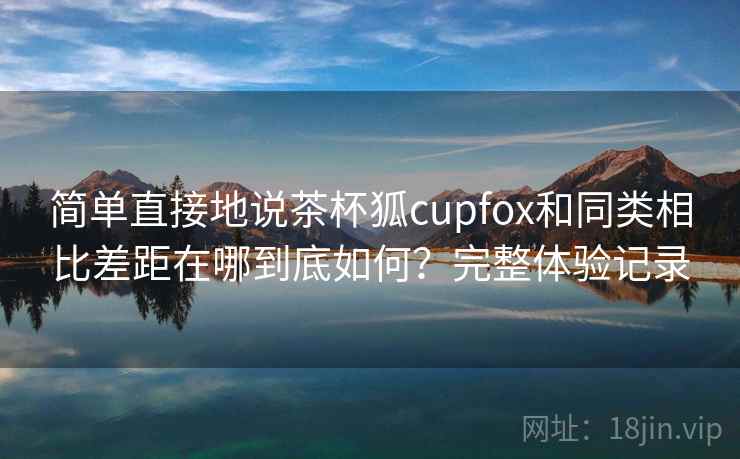 简单直接地说茶杯狐cupfox和同类相比差距在哪到底如何？完整体验记录