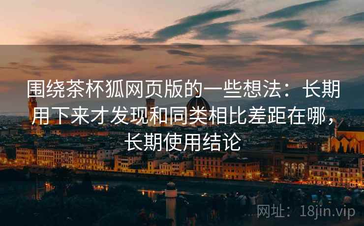 围绕茶杯狐网页版的一些想法：长期用下来才发现和同类相比差距在哪，长期使用结论