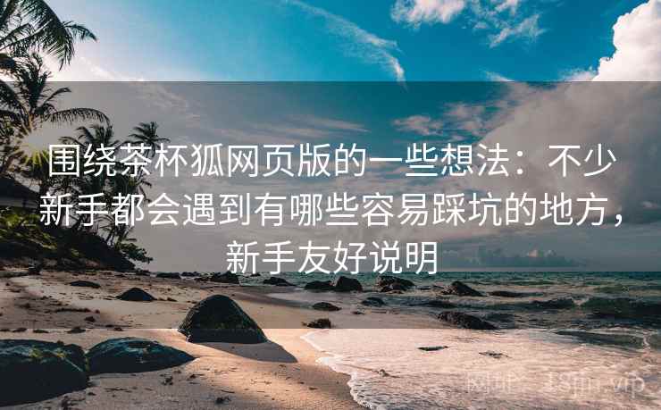围绕茶杯狐网页版的一些想法：不少新手都会遇到有哪些容易踩坑的地方，新手友好说明
